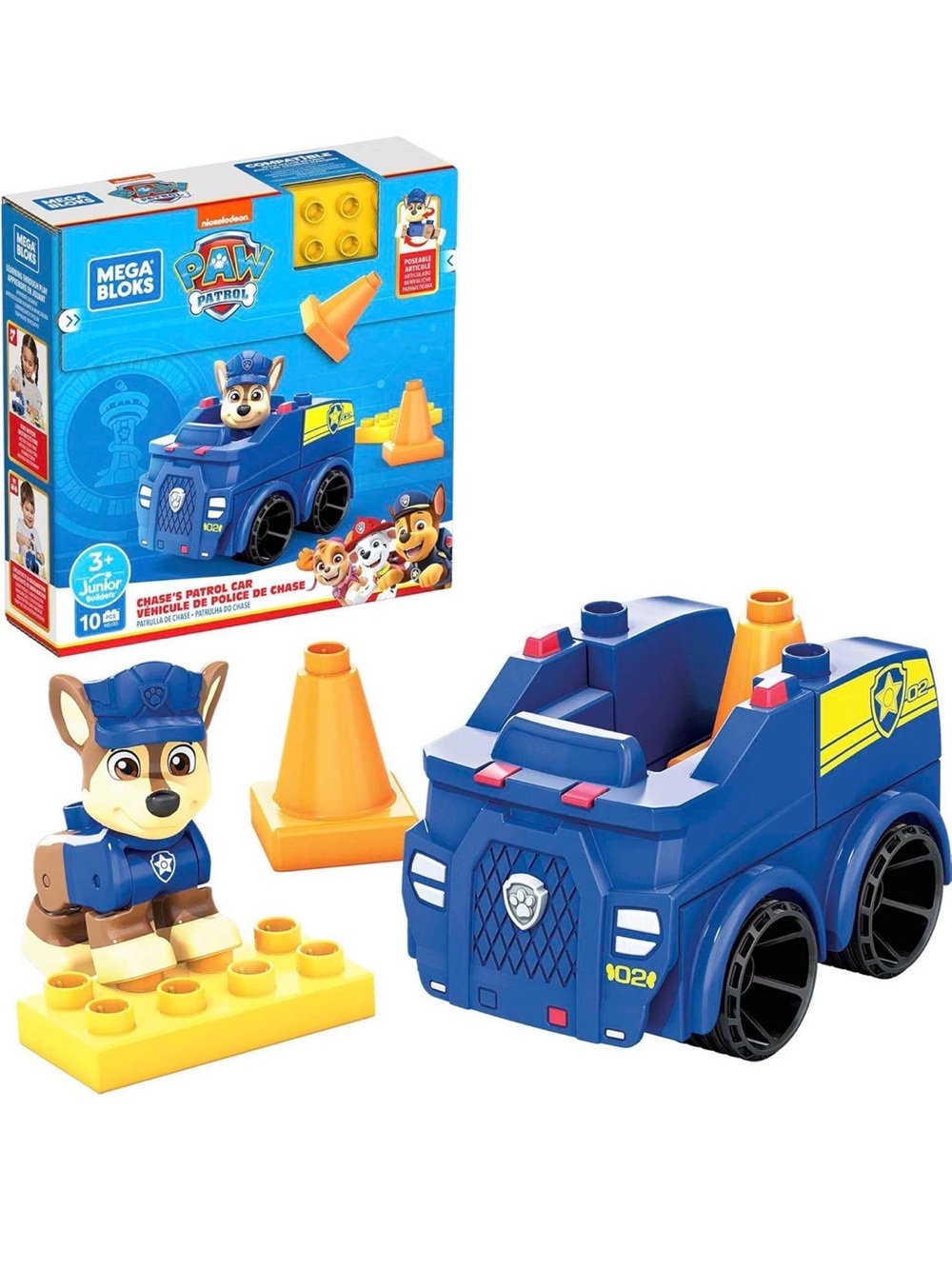 MEGA BLOKS Paw Patrol Chase’s Police Vehicle Building Set